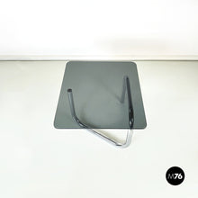 画像をギャラリービューアに読み込む, Coffee table with smoked glass and chromed steel, 1970s