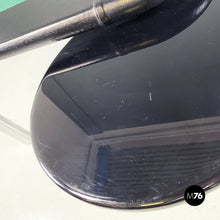 画像をギャラリービューアに読み込む, Game table in green fabric, black leather and chromed steel, 1970s