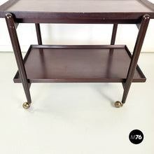Load image into Gallery viewer, Wooden cart with sliding shelves, 1960s