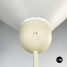 画像をギャラリービューアに読み込む, Floor lamp in white fabric and metal, 1980s