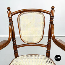 Load image into Gallery viewer, Chairs with straw and wood by Thonet, 1900s