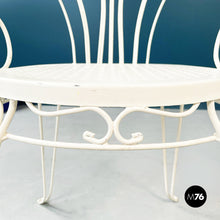 Load image into Gallery viewer, White iron garden chairs with curls, 1960s
