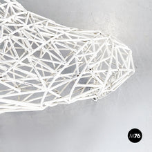 Load image into Gallery viewer, Outside coffee table in white tubular metal, 2000s