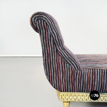 Charger l'image dans la galerie, Chaise longue with Missoni striped fabric, 1950s