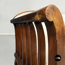 Load image into Gallery viewer, Wooden sofa with white fabric, 1940s