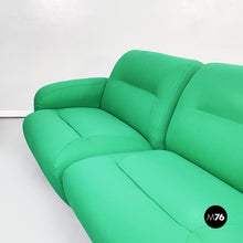 画像をギャラリービューアに読み込む, Modular sofa in green fabric, 1970s