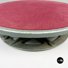 Load image into Gallery viewer, Rotating display in metal and red fabric, 1970s