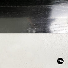 画像をギャラリービューアに読み込む, Large shelf in black wood and steel, 1980s