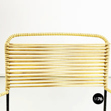 Load image into Gallery viewer, Outdoor chair in yellow scooby and black metal, 1960s