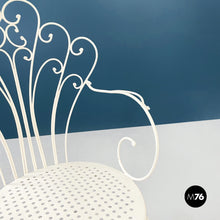 Load image into Gallery viewer, White iron garden chairs with curls, 1960s