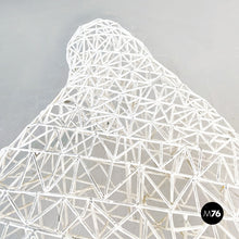 Load image into Gallery viewer, Outside coffee table in white tubular metal, 2000s