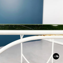 画像をギャラリービューアに読み込む, Garden table in white wrought iron and glass, 1960s