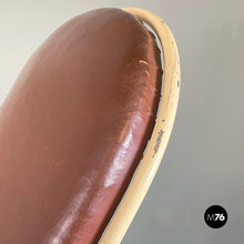 Load image into Gallery viewer, Medical laboratory bed in brown leather and white metal, 1940s