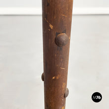 Load image into Gallery viewer, Wooden valet clothes stand with glass hooks by Fabiustita, 1990s