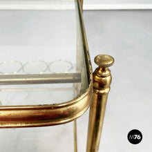 Charger l'image dans la galerie, Cart in brass and glass, 1950s