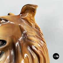 Load image into Gallery viewer, Sculpture of a sitting rough collie dog in ceramic, 1970s
