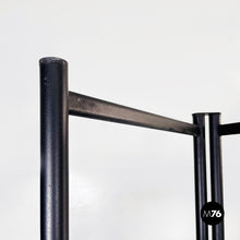 将图片加载到图库查看器,Black metal and glass bookcase, 1990s