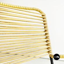 Load image into Gallery viewer, Outdoor chair in yellow scooby and black metal, 1960s