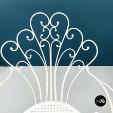 Load image into Gallery viewer, White iron garden chairs with curls, 1960s