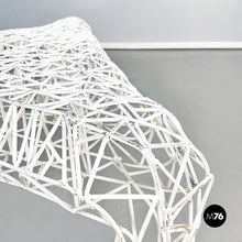 Load image into Gallery viewer, Outside coffee table in white tubular metal, 2000s