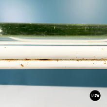 画像をギャラリービューアに読み込む, Garden table in white wrought iron and glass, 1960s