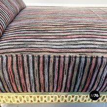 Charger l'image dans la galerie, Chaise longue with Missoni striped fabric, 1950s