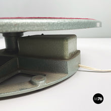 Load image into Gallery viewer, Rotating display in metal and red fabric, 1970s