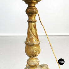 Charger l'image dans la galerie, Candelabra lamps in wood and fabric, 1800s