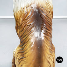 Load image into Gallery viewer, Sculpture of a sitting rough collie dog in ceramic, 1970s