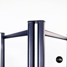 将图片加载到图库查看器,Black metal and glass bookcase, 1990s