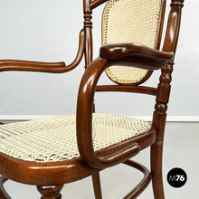 Load image into Gallery viewer, Chairs with straw and wood by Thonet, 1900s