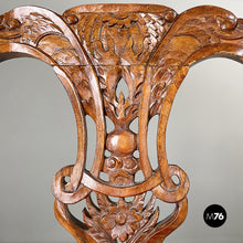 Load image into Gallery viewer, Wooden chairs with red leather, 1900s