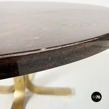 画像をギャラリービューアに読み込む, Coffee table in wood, parchment and brass by Aldo Tura, 1960s