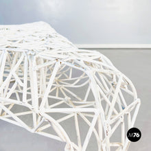 Load image into Gallery viewer, Outside coffee table in white tubular metal, 2000s