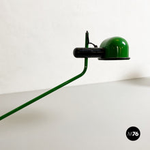 画像をギャラリービューアに読み込む, Green metal clamp table lamp, 1980s