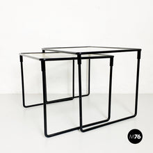 Load image into Gallery viewer, Metal and glass coffe tables, 1970s