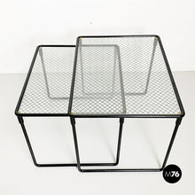 Load image into Gallery viewer, Metal and glass coffe tables, 1970s