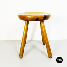 Charger l'image dans la galerie, Rustic wooden stool, 1960s