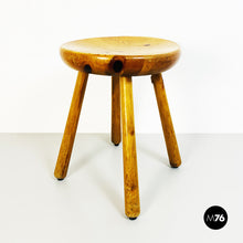 Charger l'image dans la galerie, Rustic wooden stool, 1960s