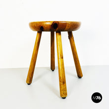 Charger l'image dans la galerie, Rustic wooden stool, 1960s