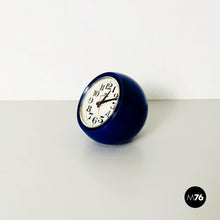 Charger l'image dans la galerie, Blue table clock mod. Boule by Lorenz, 1960s