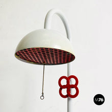 Load image into Gallery viewer, White metal table lamp by L'isola che non c'è, 1980s