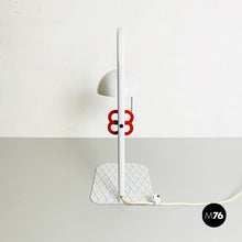 Load image into Gallery viewer, White metal table lamp by L'isola che non c'è, 1980s