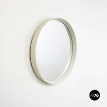 Load image into Gallery viewer, Round white wood mirror, 1980s