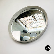 Load image into Gallery viewer, Round white wood mirror, 1980s