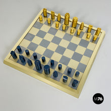 Load image into Gallery viewer, Professional chess board with pawns, 1980s