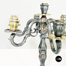 Load image into Gallery viewer, Seven-flame silver candelabras, 1880s