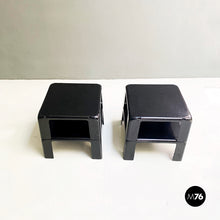 Charger l'image dans la galerie, Black plastic coffee tables 4 Gatti by Mario Bellini for B&B, 1970s