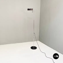将图片加载到图库查看器,Black metal and chromed steel floor lamp, 1980s