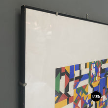 Load image into Gallery viewer, Rectangular painting with collage by Bertolio, 1984